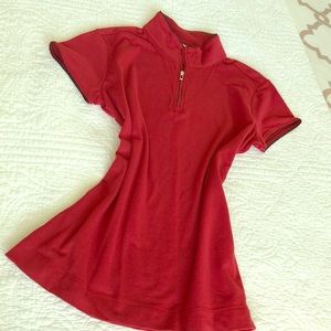 Nike Golf dri-fit red zip tee size Small ✔️
